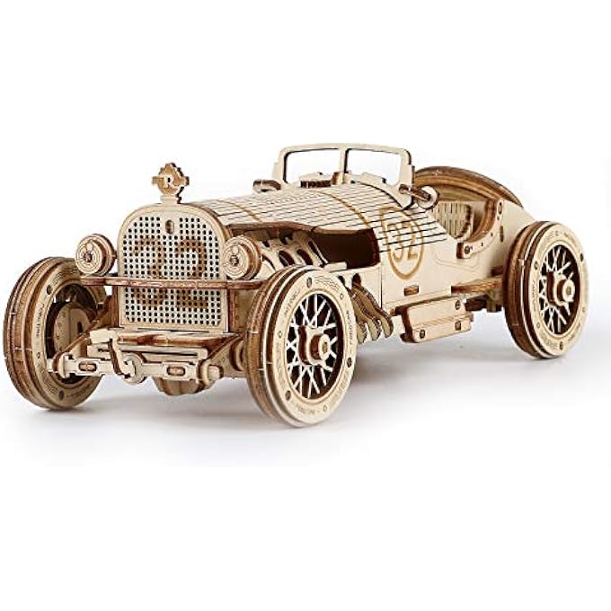 MODEL CAR KITS - WOODEN 3D PUZZLES - MODEL CARS TO BUILD FOR ADULTS 1:16 SCALE MODEL GRAND PRIX CAR - Image 1